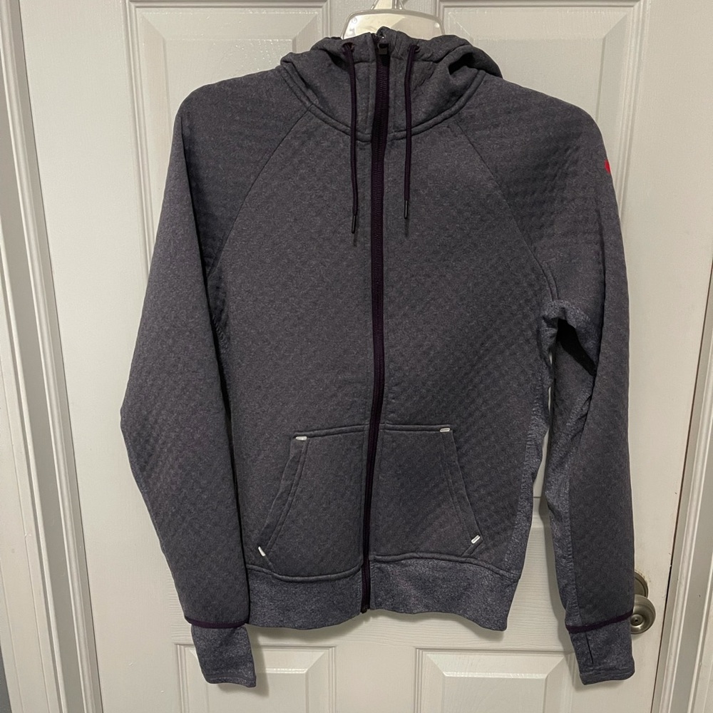 Nike Sphere Thermal Full Zip Hooded Jacket Women's Purple S Thumb Holes